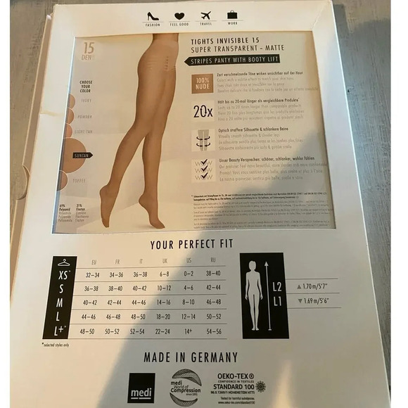 M6 Tights L2 Size Large Super Transparent Matte - Picture 2 of 9